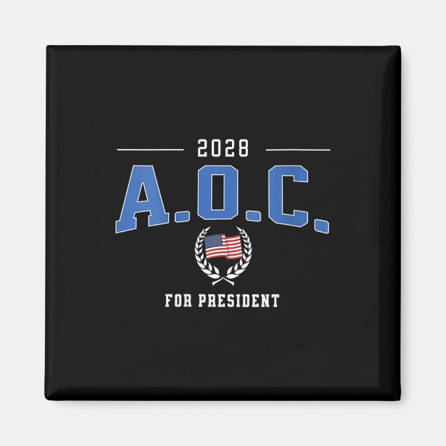 Frauen für Präsident Alexandria Ocasio-co 2028 Magnet (Vorne)