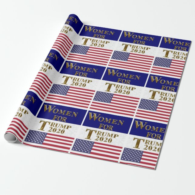 FRAUEN FÜR TRUMP 2020 GESCHENKPAPIER (Ungerollt)