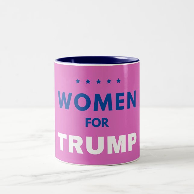 Frauen für Trump Zweifarbige Tasse (Mittel)