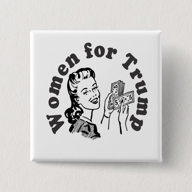 Frauen für Trumpf - Geld-Dollar Donald Button (Vorderseite)