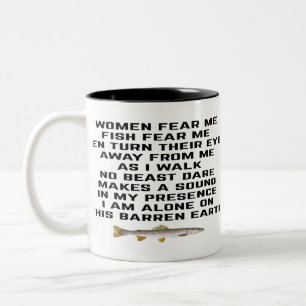 Frauen fürchten mich, Fische fürchten mich Zweifarbige Tasse