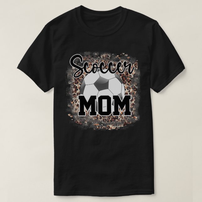 Frauen Fußball-Mama geblasen Fußball Mama Mutter D T-Shirt (Design vorne)