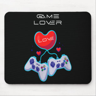 Frauen Gamer Couple Liebe Gamepad Spaß Theme Mousepad