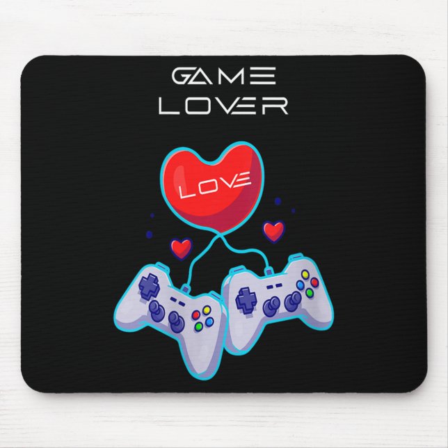 Frauen Gamer Couple Liebe Gamepad Spaß Theme Mousepad (Vorne)
