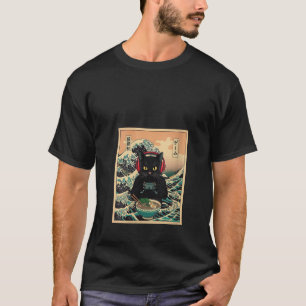 Frauen Gamer Katze Ramen Anime Retro Japanische We T-Shirt