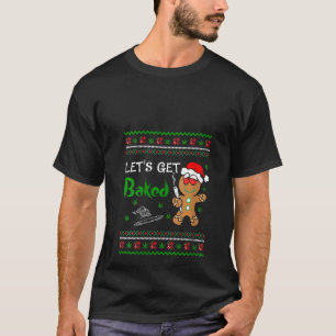 Frauen gebackenes Lebkuchen Weihnachtskost T-Shirt