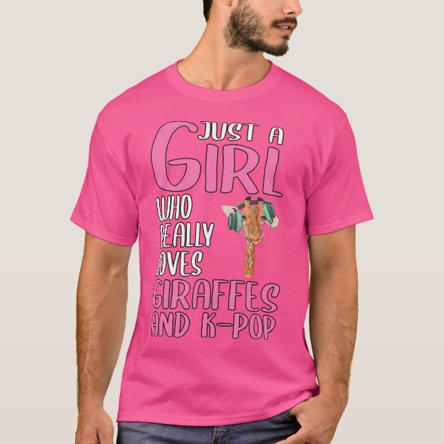 Frauen geben nur ein Mädchen, das Giraffen wirklic T-Shirt (Vorderseite)