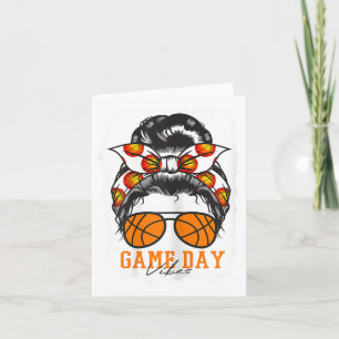 Frauen geblasen Basketball Game Day Vibes Mama Mes Karte