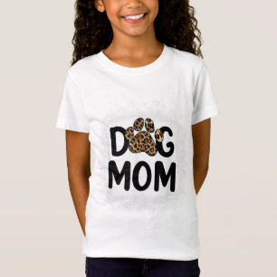 Frauen gebleicht Hunde Mama Hund Mama Paw Leopard T-Shirt