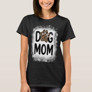 Frauen gebleicht Hunde Mama Hund Mama Paw Leopard T-Shirt