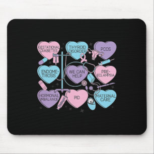 Frauen Geburtshilfe Valentinstag Krankenschwester Mousepad