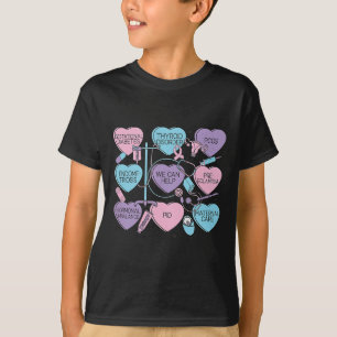 Frauen Geburtshilfe Valentinstag Krankenschwester T-Shirt