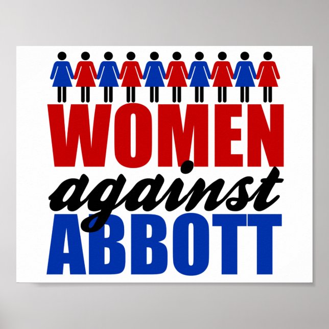 Frauen gegen Greg Abbott Texas politisch Poster (Vorne)