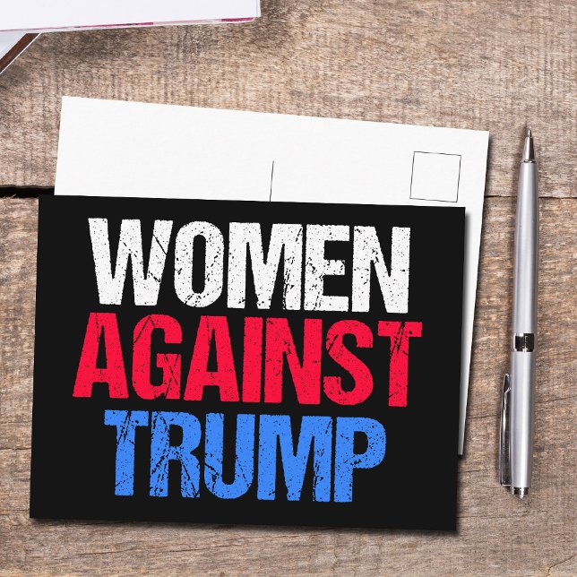 Frauen gegen Trump 2024 Wahl schwarz Postkarte (Von Creator hochgeladen)