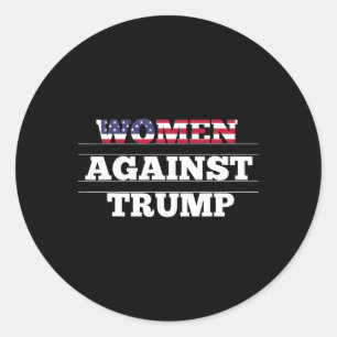 Frauen gegen Trump - Anti Donald Trump Widerstand Runder Aufkleber