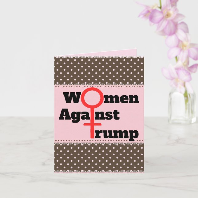 Frauen gegen Trump Grußkarte Karte (Orchidee)