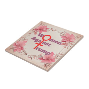 Frauen gegen Trump-Keramik Fliese