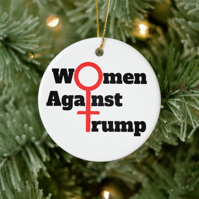 Frauen gegen Trump Keramik Ornament (Baum)