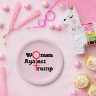 Frauen gegen Trump-Papierplatte Pappteller