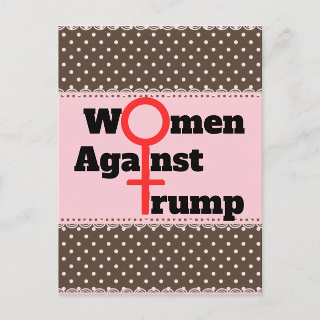 Frauen gegen Trump Postcard Postkarte (Vorderseite)