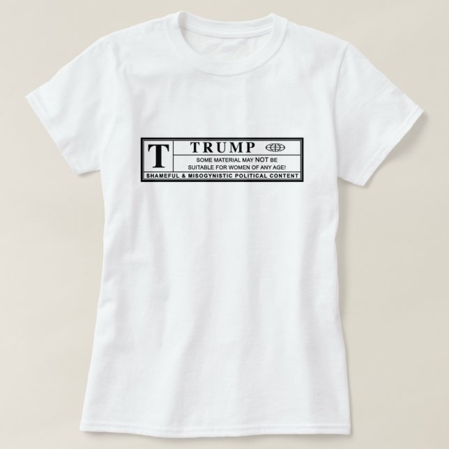 Frauen gegen Trump-Warnschild T-Shirt (Design vorne)