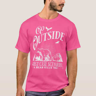 Frauen gehen außerhalb des schlimmsten Szenarios E T-Shirt