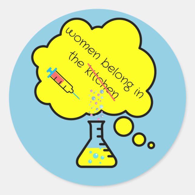 Frauen gehören in den Labrador Runder Aufkleber (Vorderseite)