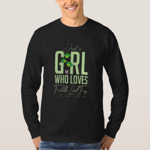 Frauen Geige Blatt Feige Ficus Lyrata Pflege Baum T-Shirt