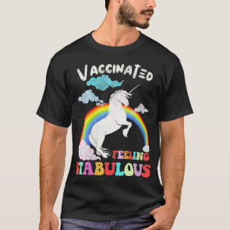 Frauen Geimpftes Einhorn Fühlen Sich Stabil Fantas T-Shirt