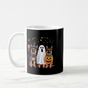Frauen Geist Hexe Kürbis Deutscher Schäferhund Kaffeetasse