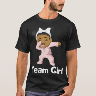 Frauen Gender Reveal Party Team Mädchen Cute Dabbi T-Shirt