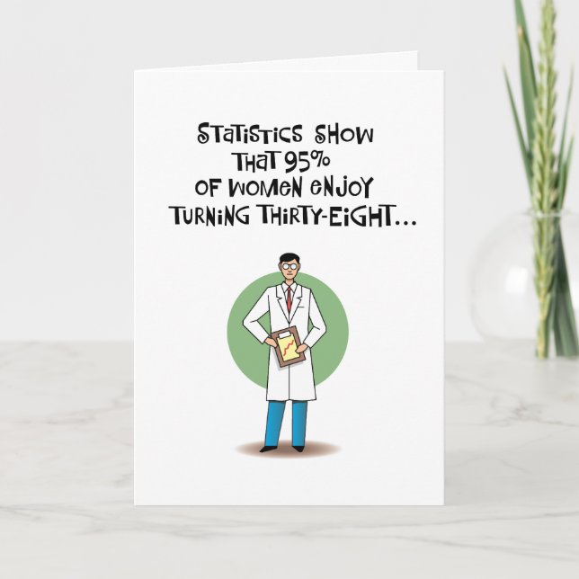 Frauen genießen Geburtstag 38 Karte (Vorderseite)