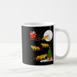 Frauen Gepard Weihnachtsmann Schlitten Fliegender Kaffeetasse