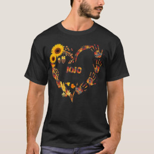 Frauen Gesegnet werden Jojo Herbst Blume Hea genan T-Shirt