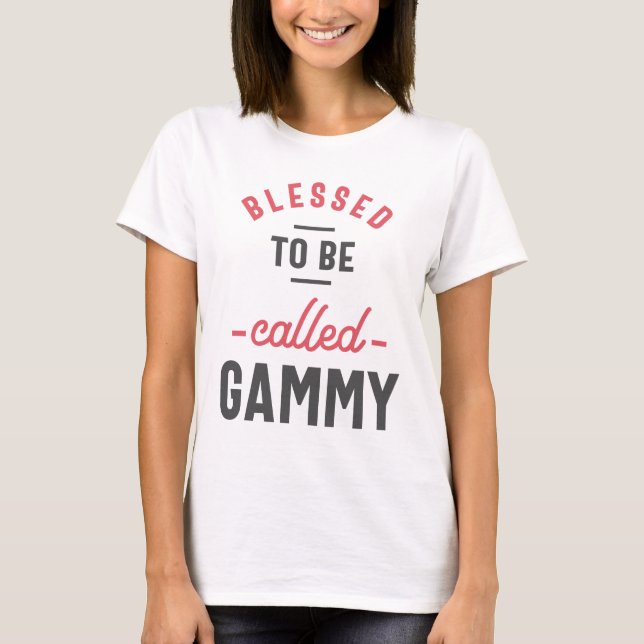 Frauen Gesegnetes Gammy-Grandma-Geschenk T-Shirt (Vorderseite)