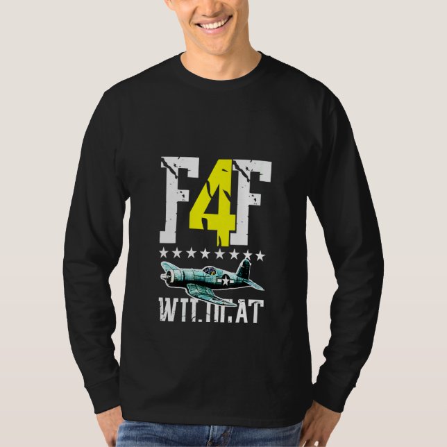 Frauen gestört F4f Wildcat Wwii Fighter Airplan T-Shirt (Vorderseite)