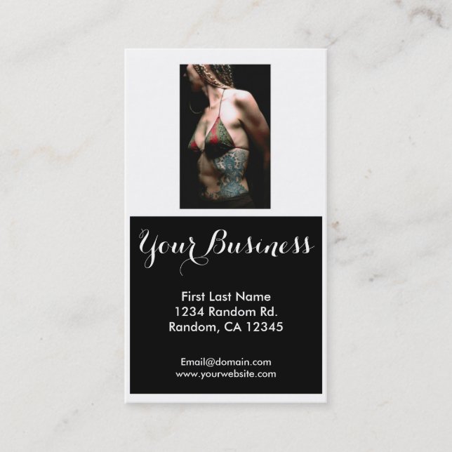 Frauen-Gewohnheits-Visitenkarten des Visitenkarte (Vorderseite)