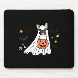 Frauen Ghost Black Französische Bulldogge Boo Hund Mousepad