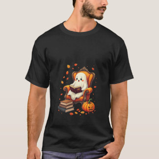 Frauen Ghost Buchleser Buch Lover Teache T-Shirt