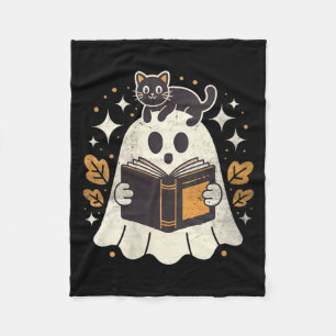 Frauen Ghost Reading Buch Halloween Bibliothek Sch Fleecedecke