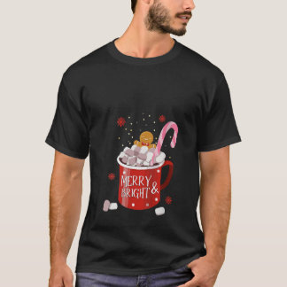 Frauen Gingerbread Retro Merry und helle Christma T-Shirt