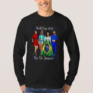 Frauen Girls Trip Rio De Janeiro Urlaub Niedlich W T-Shirt
