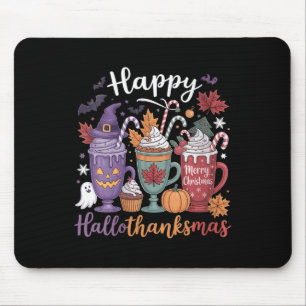 Frauen glücklich Hallothanksmas Kaffee Lover Hallo Mousepad
