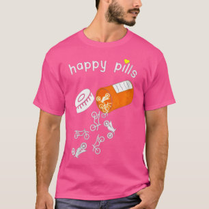 Frauen glückliche Pills Motorrad T-Shirt