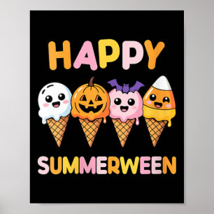 Frauen Glücklicher Sommer Halloween Sommer Hallowe Poster