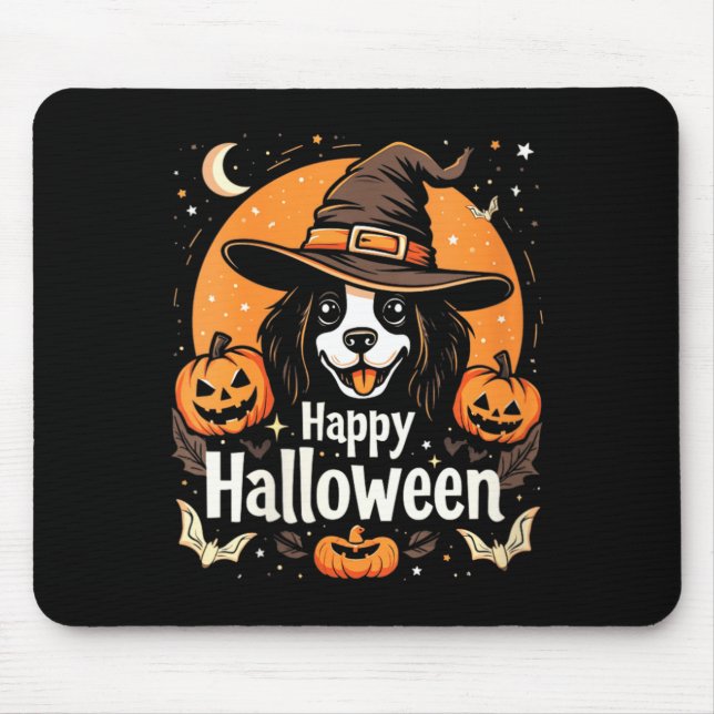 Frauen Glückliches Halloween Hund Mousepad (Vorne)