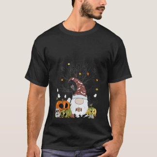 Frauen Gnom Kürbis Monster Fledermaus Geist Baum K T-Shirt