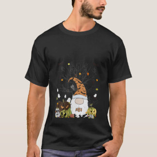 Frauen Gnom Kürbis Monster T-Shirt Fledermäuse Gei