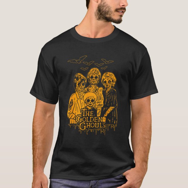 Frauen Golden Ghouls Skeleton Halloween Cos T-Shirt (Vorderseite)