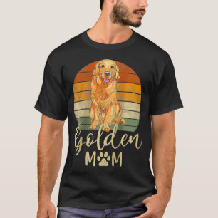 Frauen Golden Mom Retro Sonnenuntergang Golden Ret T-Shirt